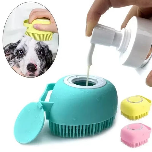 Silicone Pet Grooming Brush and Glove for Dogs and Cats - Premium Pet Accessories